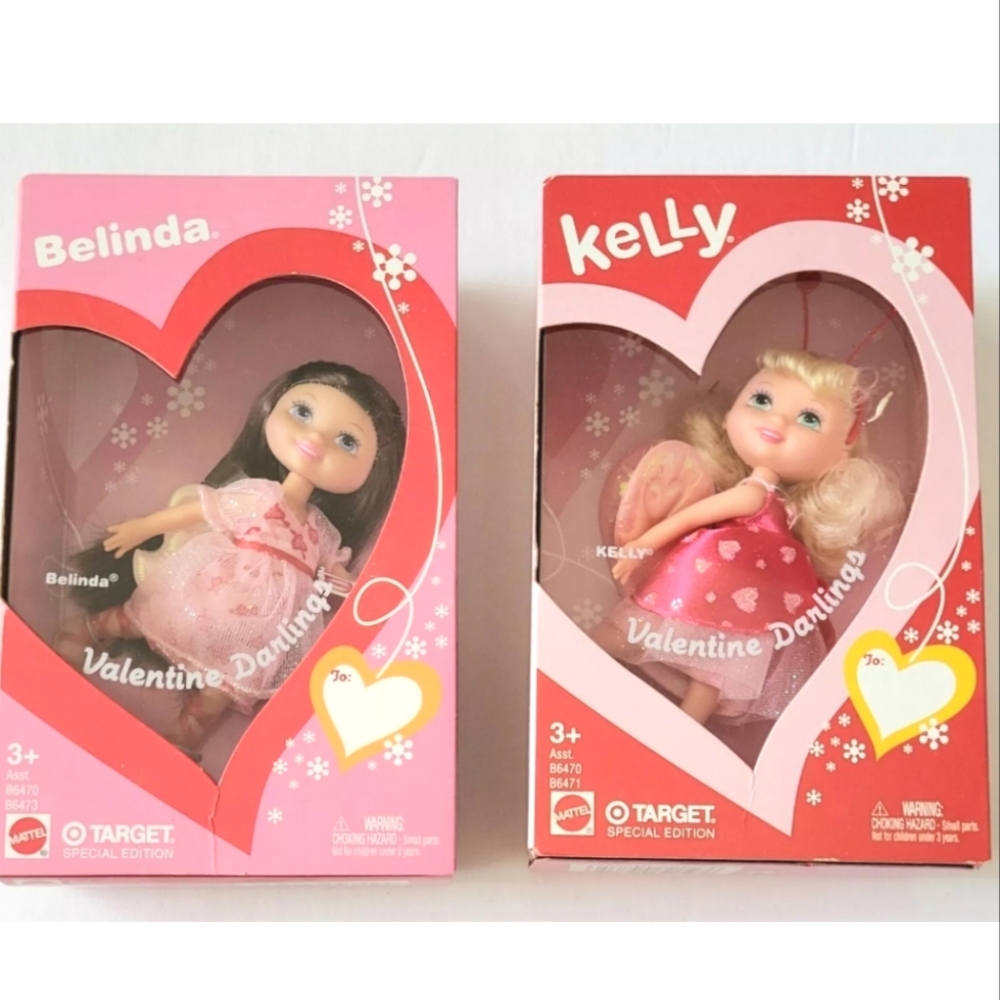 Mattel 2003 Valentine Darling Dolls - Belinda & Kelly NRFB
